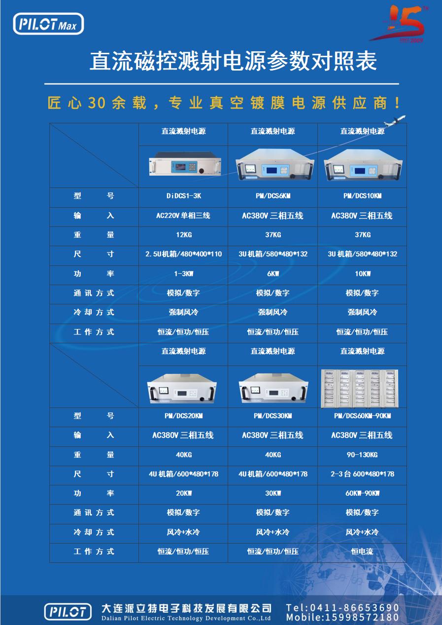 【派立特電子】真空電源系列之直流磁控濺射電源